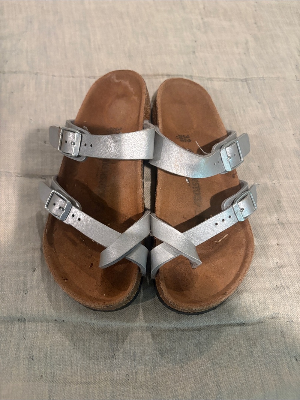 Silver Mayari Birkenstock Sandals size 32